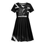 South Africa Freedom Day Kid Short Sleeve Dress Nelson Mandela With Map