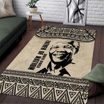 South Africa Nelson Mandela - Father Of Nation Area Rug Vintage African Pattern