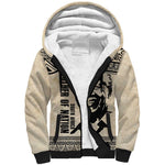 South Africa Nelson Mandela - Father Of Nation Sherpa Hoodie Vintage African Pattern
