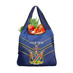 Custom Namibia Cricket Grocery Bag 2024 Go Eagles African Pattern