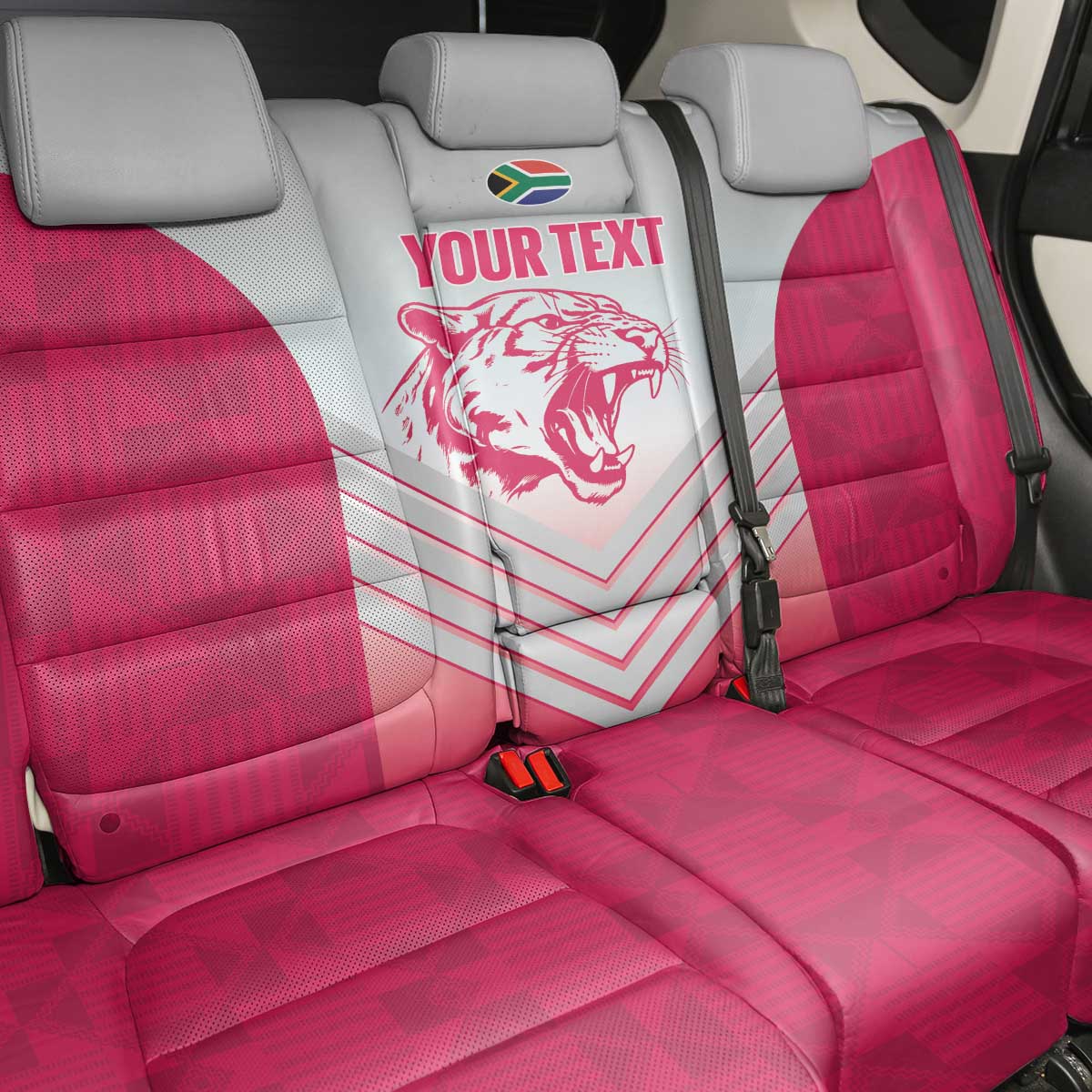 South Africa Rugby Custom Back Car Seat Cover Come On Puma African Pattern