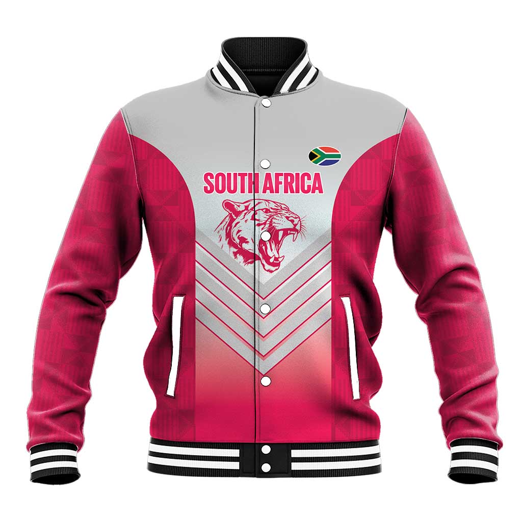 South Africa Rugby Custom Baseball Jacket Come On Puma African Pattern