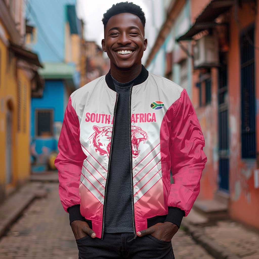 South Africa Rugby Custom Bomber Jacket Come On Puma African Pattern