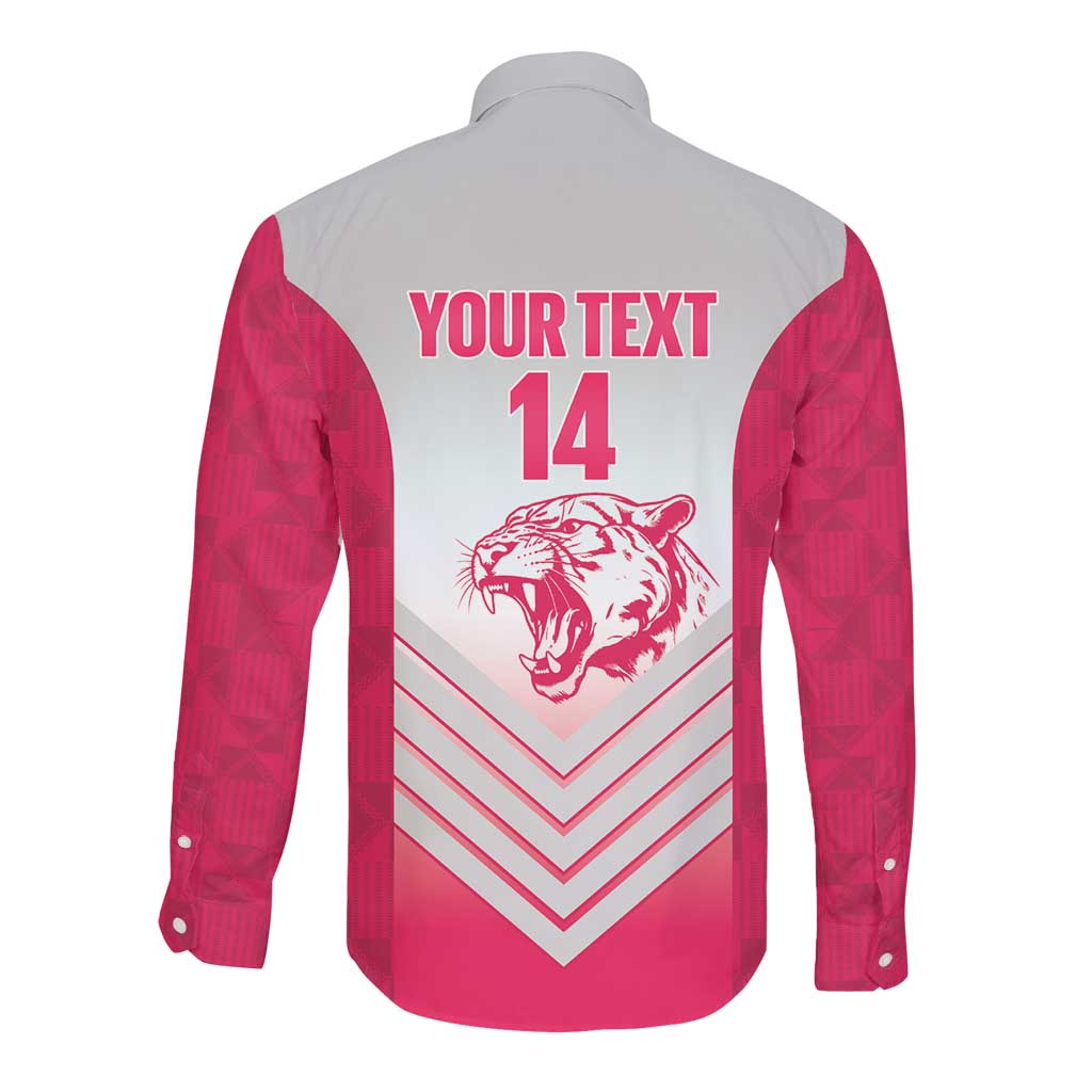 South Africa Rugby Custom Long Sleeve Button Shirt Come On Puma African Pattern