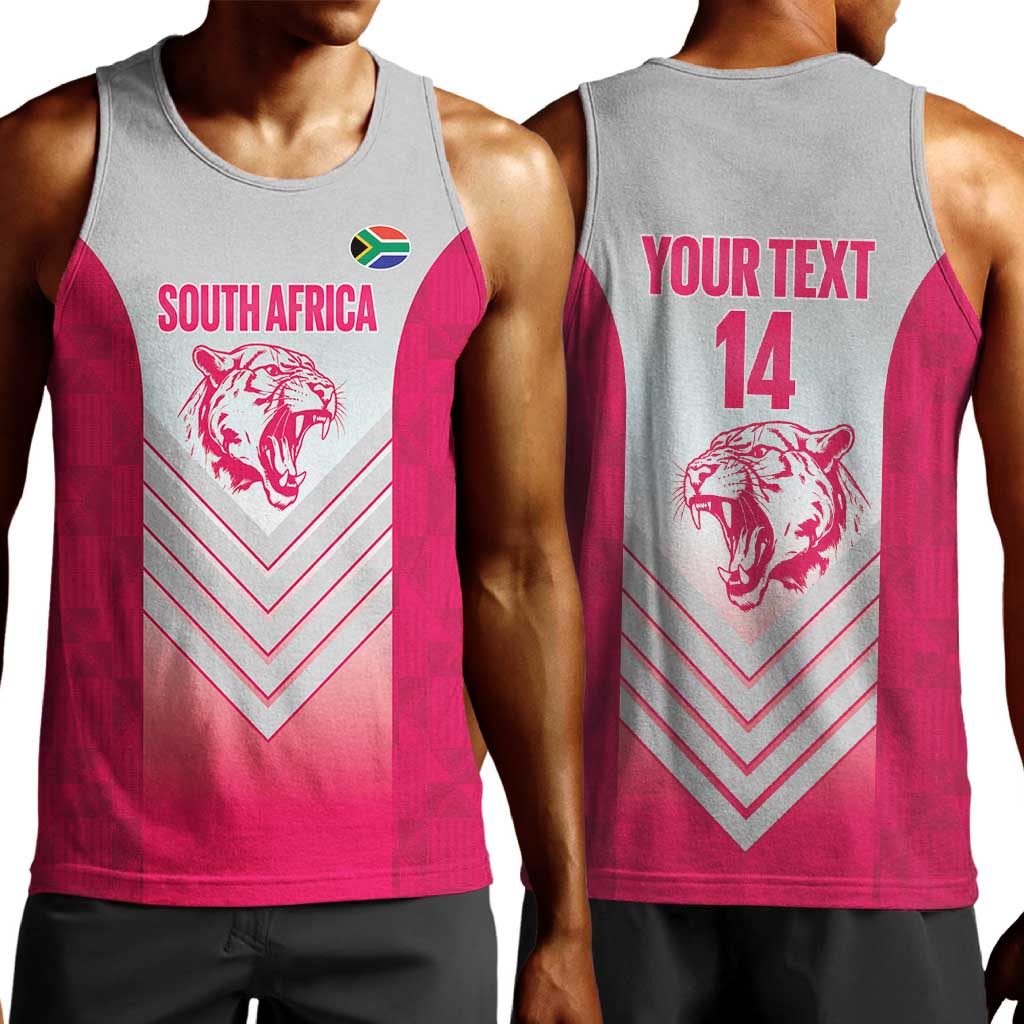South Africa Rugby Custom Men Tank Top Come On Puma African Pattern