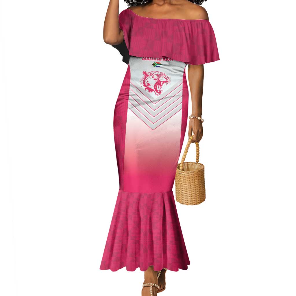 South Africa Rugby Custom Mermaid Dress Come On Puma African Pattern