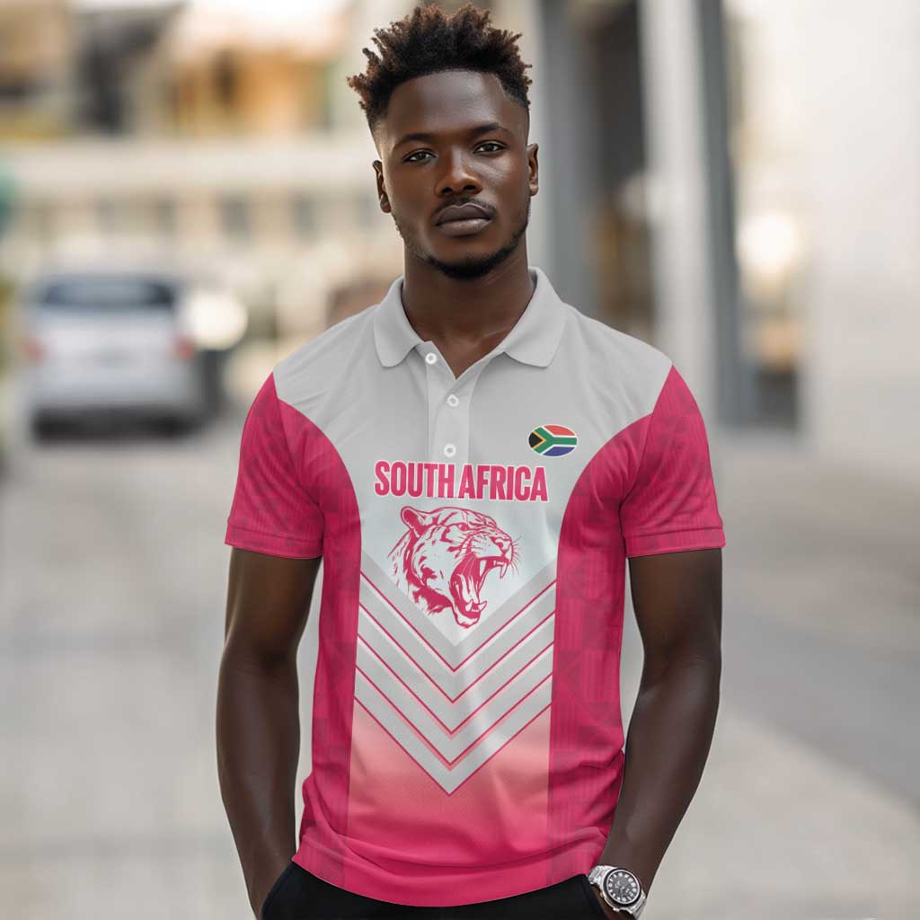 South Africa Rugby Custom Polo Shirt Come On Puma African Pattern