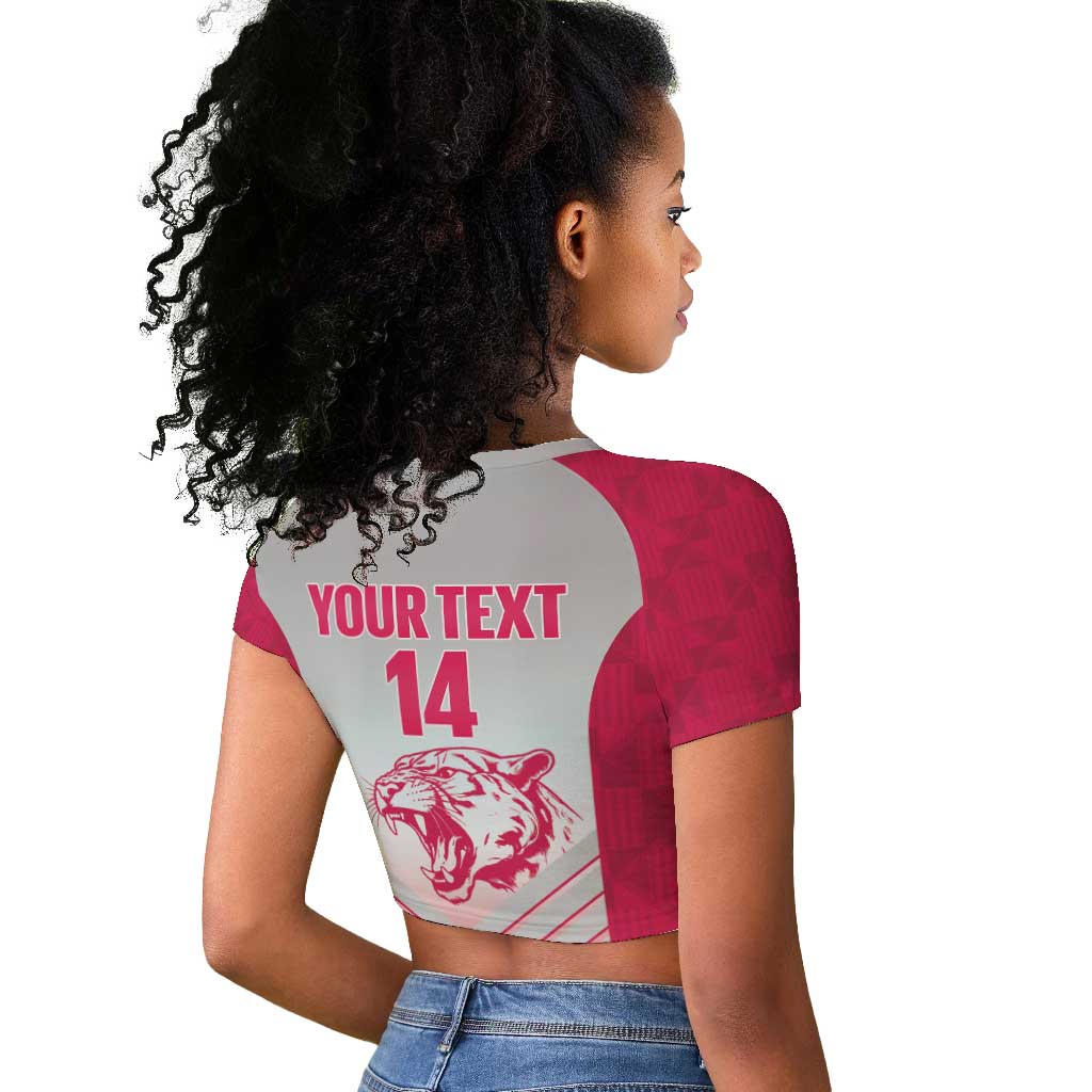 South Africa Rugby Custom Raglan Cropped T shirt Come On Puma African Pattern