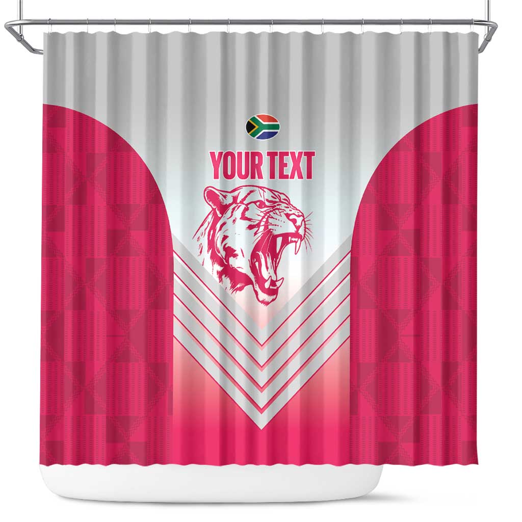 South Africa Rugby Custom Shower Curtain Come On Puma African Pattern