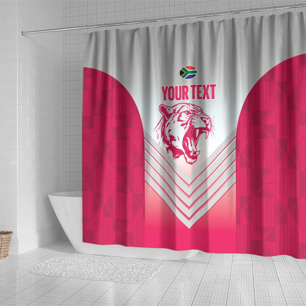 South Africa Rugby Custom Shower Curtain Come On Puma African Pattern