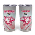 South Africa Rugby Custom Tumbler Cup Come On Puma African Pattern