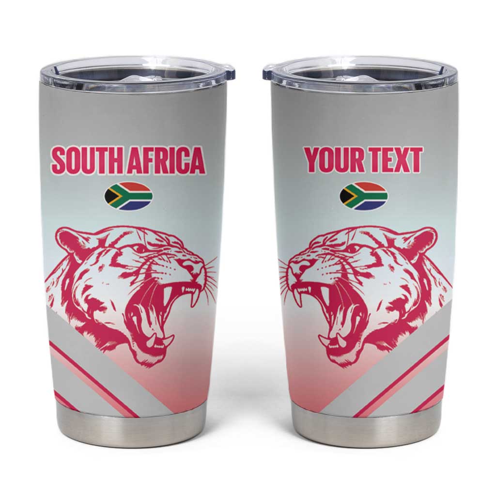 South Africa Rugby Custom Tumbler Cup Come On Puma African Pattern