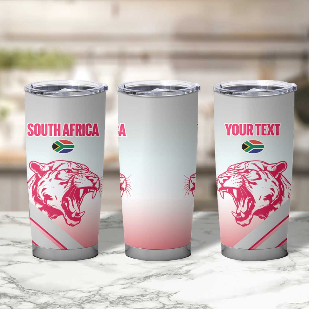 South Africa Rugby Custom Tumbler Cup Come On Puma African Pattern