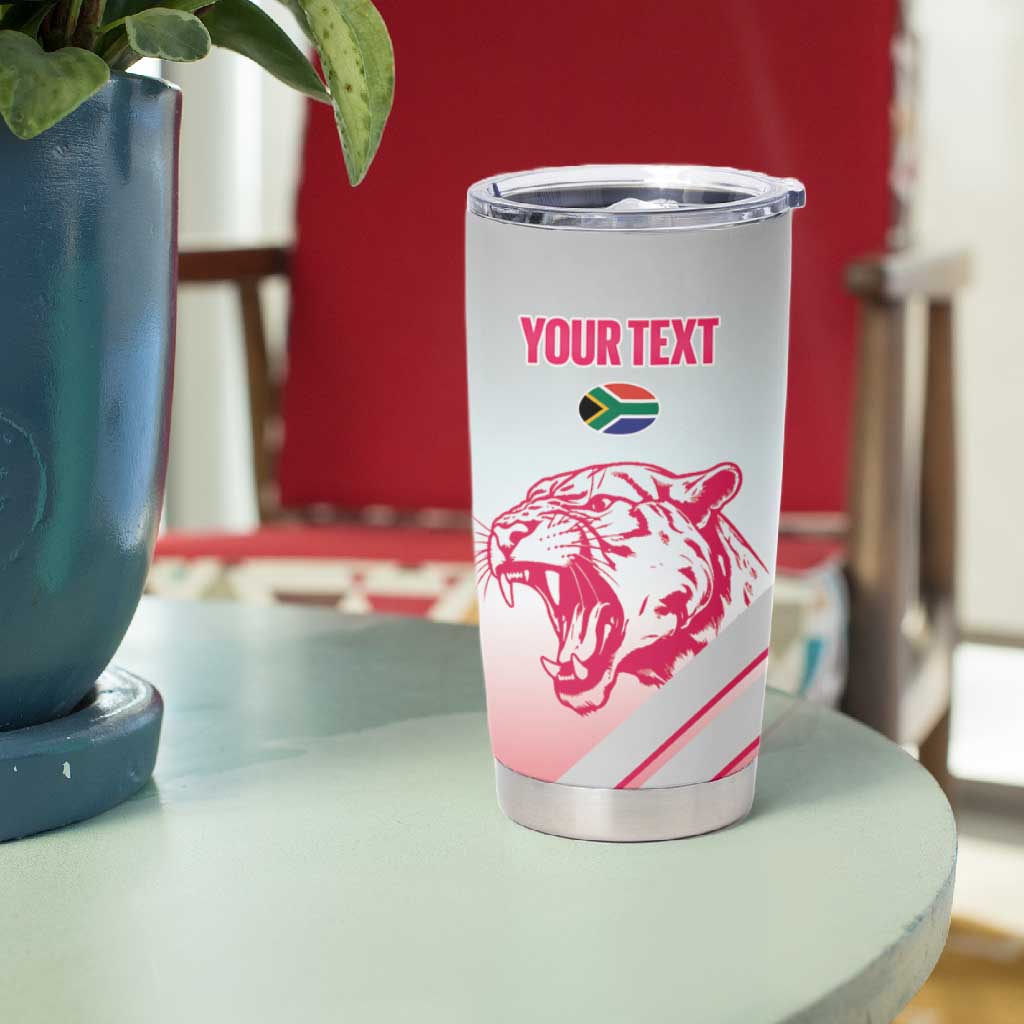 South Africa Rugby Custom Tumbler Cup Come On Puma African Pattern