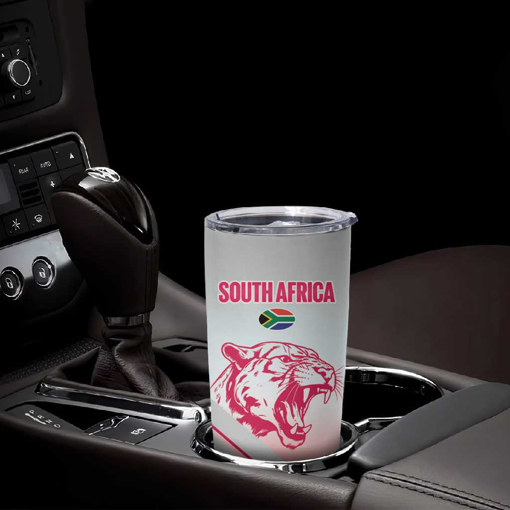 South Africa Rugby Custom Tumbler Cup Come On Puma African Pattern