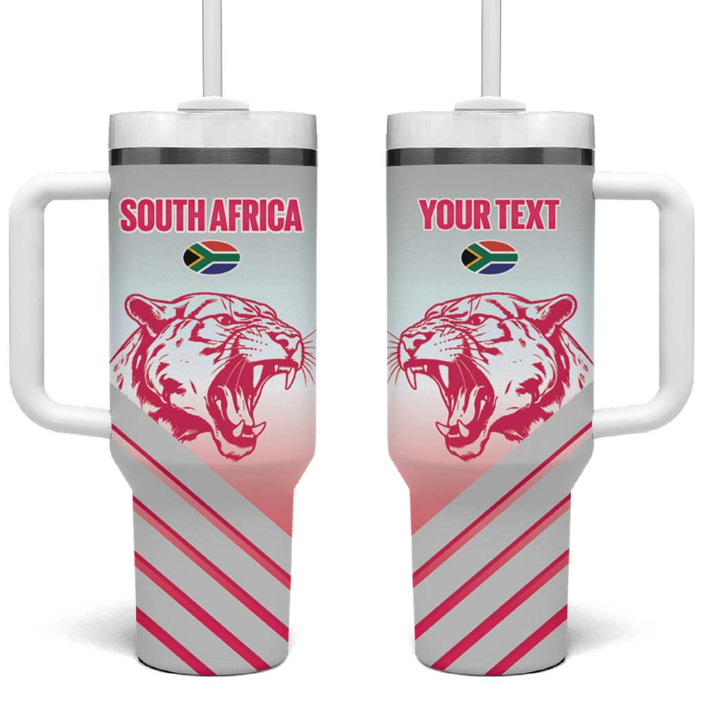 South Africa Rugby Custom Tumbler With Handle Come On Puma African Pattern