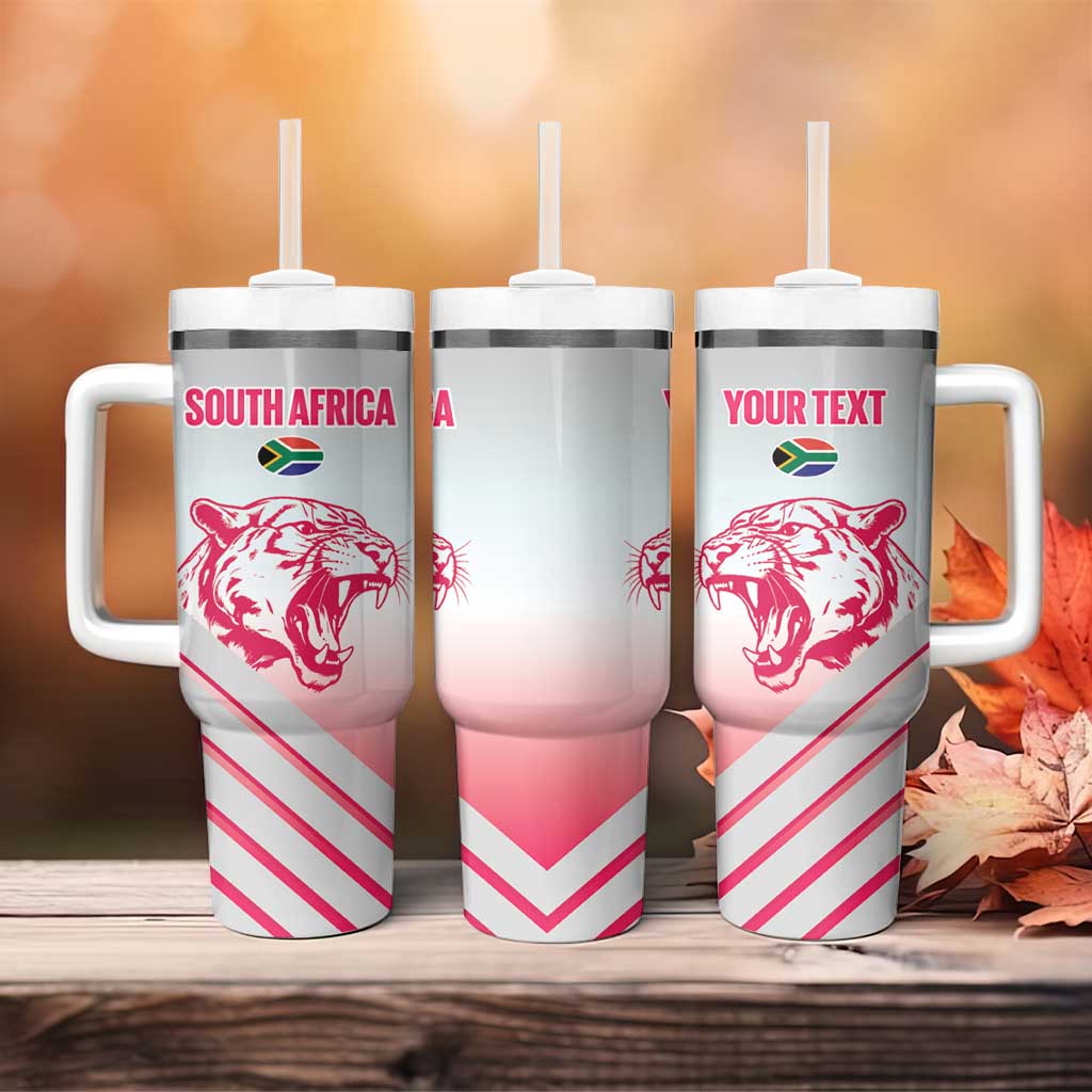 South Africa Rugby Custom Tumbler With Handle Come On Puma African Pattern