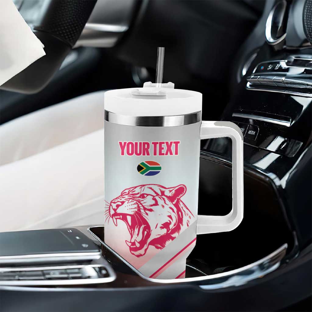 South Africa Rugby Custom Tumbler With Handle Come On Puma African Pattern