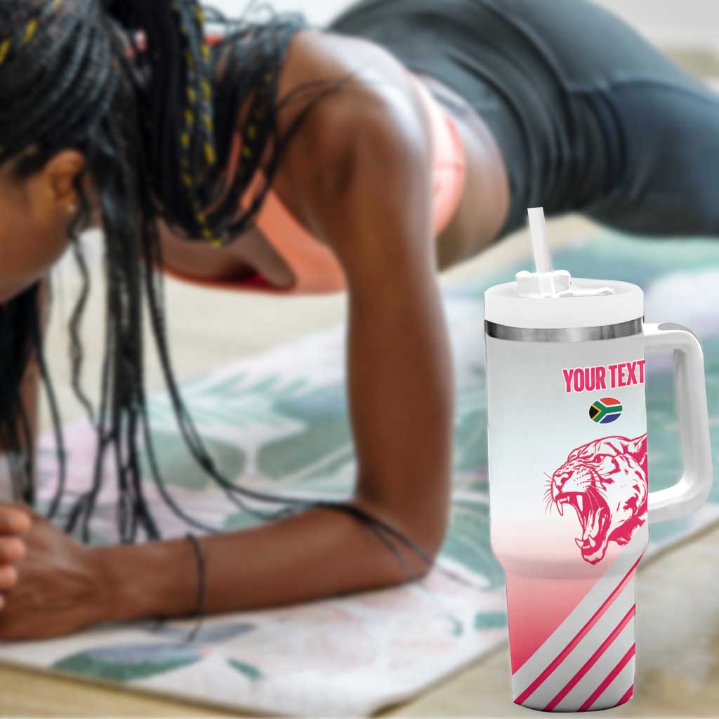 South Africa Rugby Custom Tumbler With Handle Come On Puma African Pattern