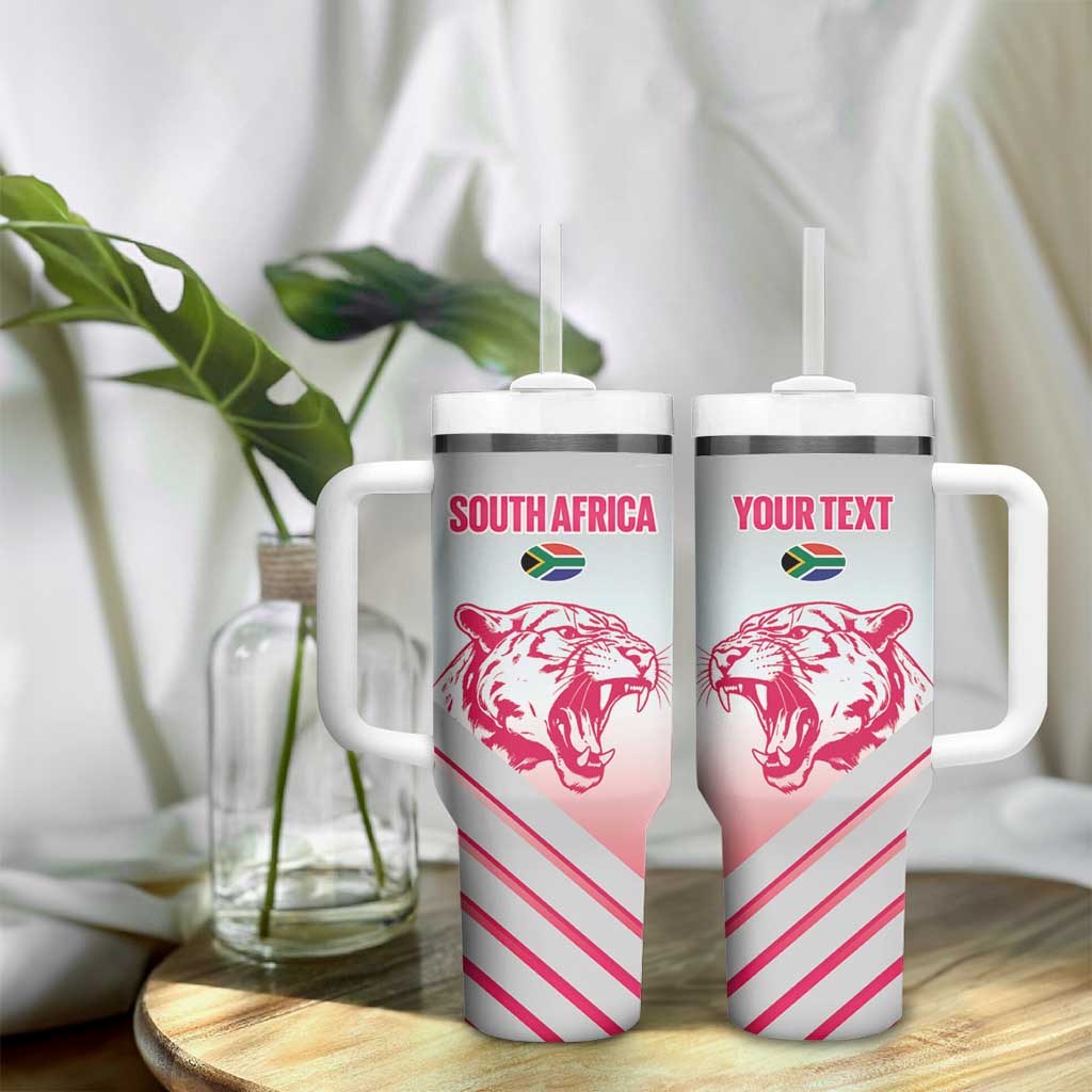 South Africa Rugby Custom Tumbler With Handle Come On Puma African Pattern
