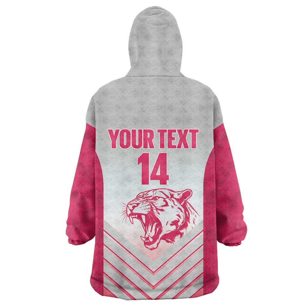 South Africa Rugby Custom Wearable Blanket Hoodie Come On Puma African Pattern