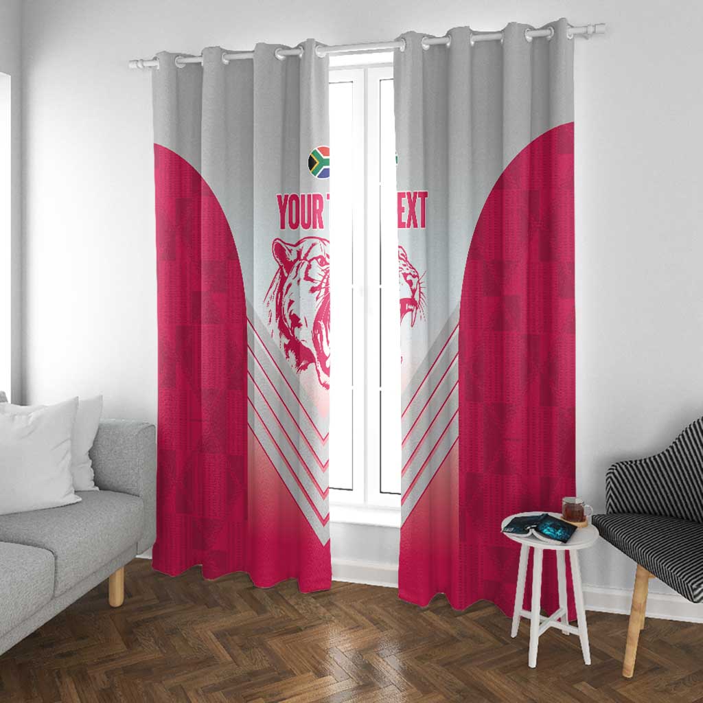 South Africa Rugby Custom Window Curtain Come On Puma African Pattern
