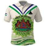 Personalised Lesotho Independence Day Polo Shirt Aloe Polyphylla Mix Coat Of Arms