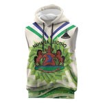 Personalised Lesotho Independence Day Sleeveless Hoodie Aloe Polyphylla Mix Coat Of Arms - African Pride