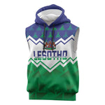 Personalised Lesotho Independence Day Sleeveless Hoodie Naha ea Lesotho Proud - African Pride
