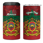 Personalized Afro Morocco Independence Day 4 in 1 Can Cooler Tumbler 1956 Proud Islamic Pattern - African Pride