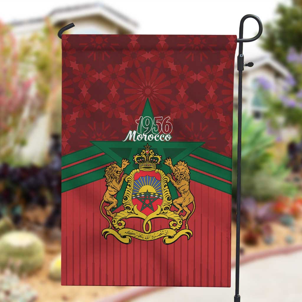 Afro Morocco Independence Day Garden Flag 1956 Proud Islamic Pattern - African Pride