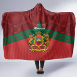 Afro Morocco Independence Day Hooded Blanket 1956 Proud Islamic Pattern - African Pride