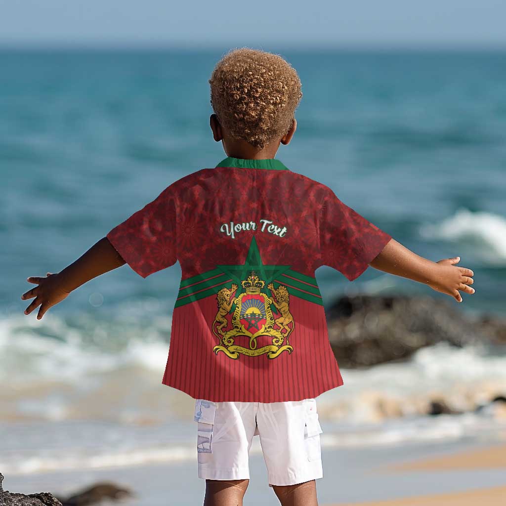 Personalized Afro Morocco Independence Day Kid Hawaiian Shirt 1956 Proud Islamic Pattern - African Pride