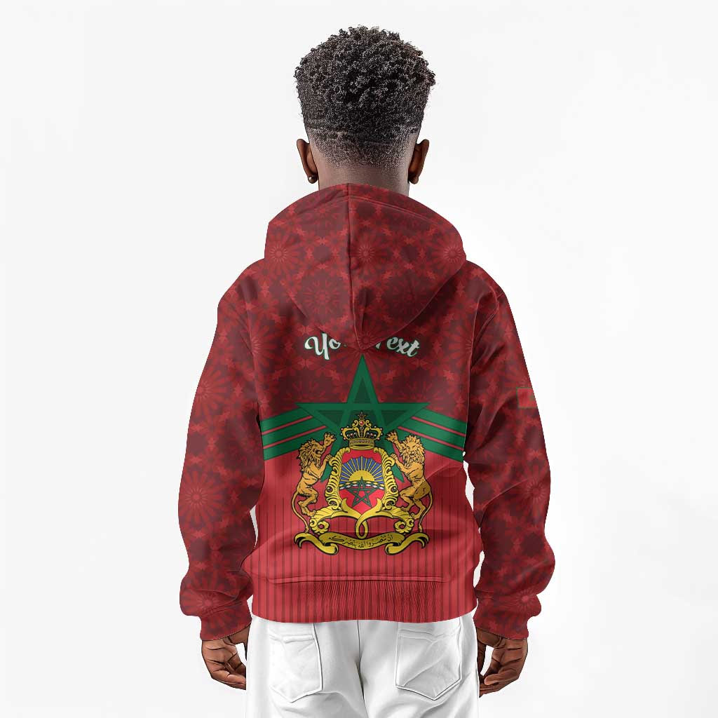 Personalized Afro Morocco Independence Day Kid Hoodie 1956 Proud Islamic Pattern - African Pride