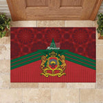 Afro Morocco Independence Day Rubber Doormat 1956 Proud Islamic Pattern - African Pride