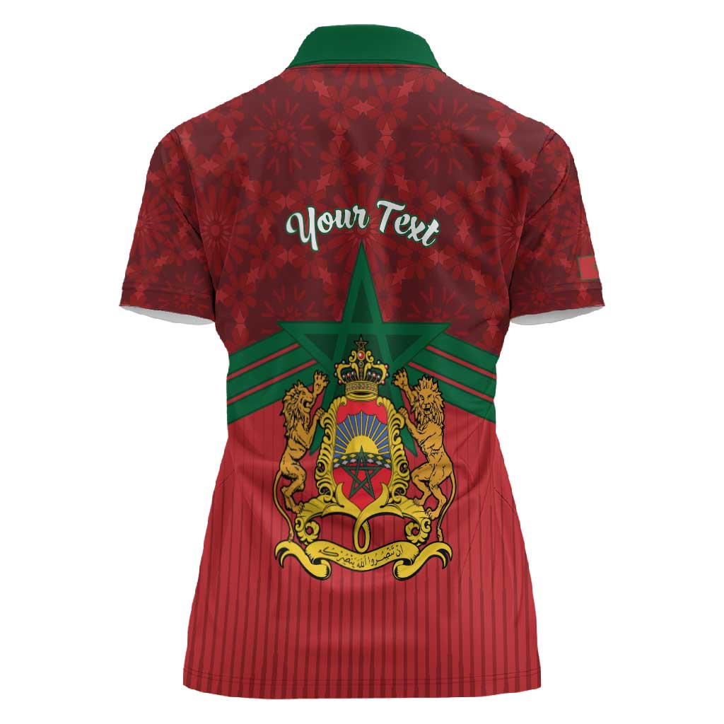 Personalized Afro Morocco Independence Day Women Polo Shirt 1956 Proud Islamic Pattern - African Pride
