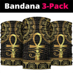 Afro Ancient Egypt Ankh and Eye Of Horus Neck Gaiter Egyptian Hieroglyphs LT14