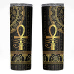 Afro Ancient Egypt Ankh and Eye Of Horus Skinny Tumbler Egyptian Hieroglyphs