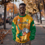 Custom Ivory Coast Football Sweatshirt 2024 Mascot With Champions Trophy