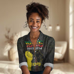 Juneteenth Freedom Day Women Casual Shirt 1865 Black Independence African Pattern LT14