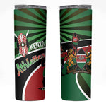 Afro Athletics Kenya Skinny Tumbler Olono Maasai Shield Running Way - African Pride