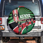 Afro Athletics Kenya Spare Tire Cover Olono Maasai Shield Running Way - African Pride