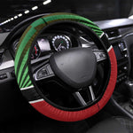 Afro Athletics Kenya Steering Wheel Cover Olono Maasai Shield Running Way - African Pride