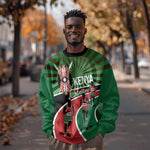 Afro Athletics Kenya Sweatshirt Olono Maasai Shield Running Way - African Pride