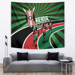 Afro Athletics Kenya Tapestry Olono Maasai Shield Running Way - African Pride