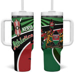 Afro Athletics Kenya Tumbler With Handle Olono Maasai Shield Running Way - African Pride