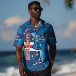 Custom Cape Verde Football Hawaiian Shirt Blue Sharks Mascot