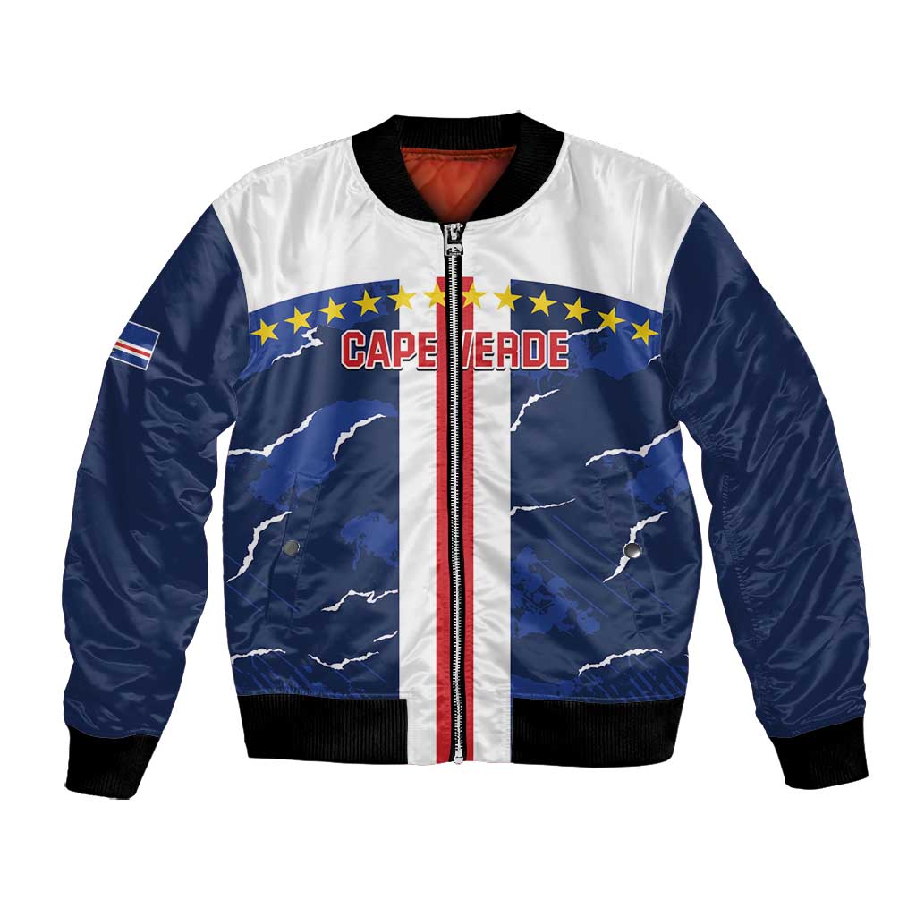 Custom Cape Verde Football Sherpa Hoodie Blue Sharks Sporty LT14 main image 0