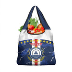 Custom Cape Verde Football Grocery Bag Blue Sharks Sporty