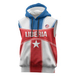 Custom Lone Stars Sleeveless Hoodie Liberia Football - Sporty Style - African Pride